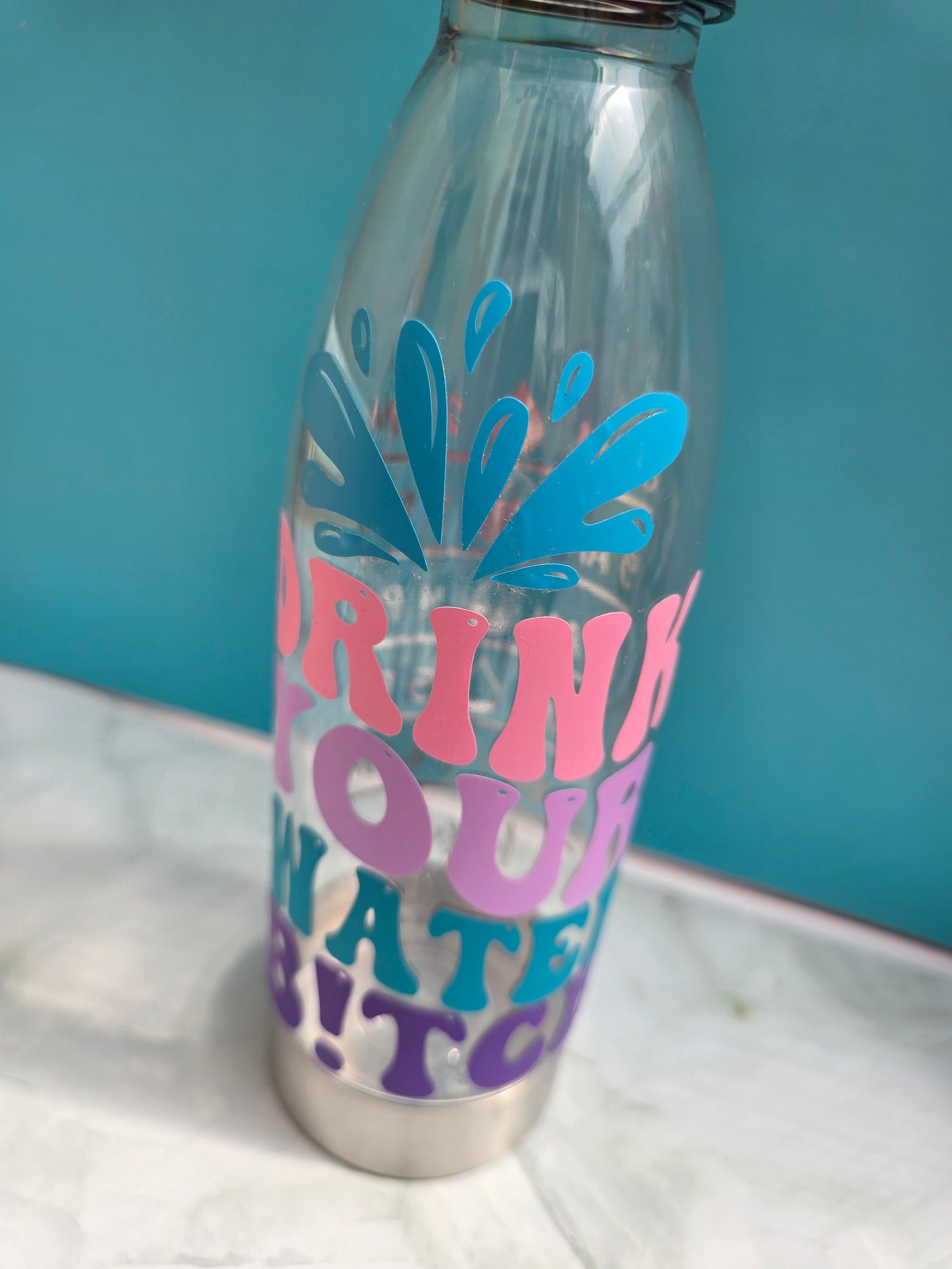 Drink Your Water B!tch - Plastic Water Bottle