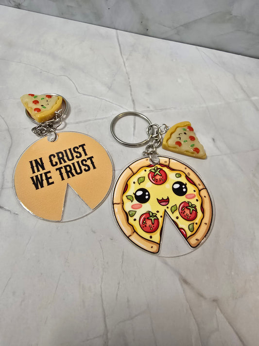In Crust We Trust Pizza - Keyring