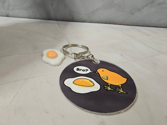 Bro? Chicken & Egg - Keyring
