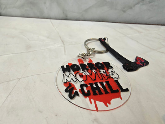 Horror Movies & Chill - Keyring