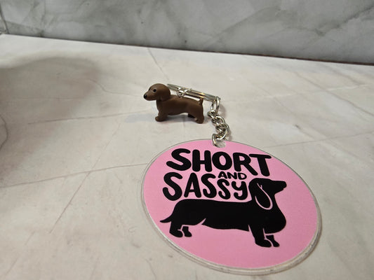 Short & Sassy Dachshund - Keyring