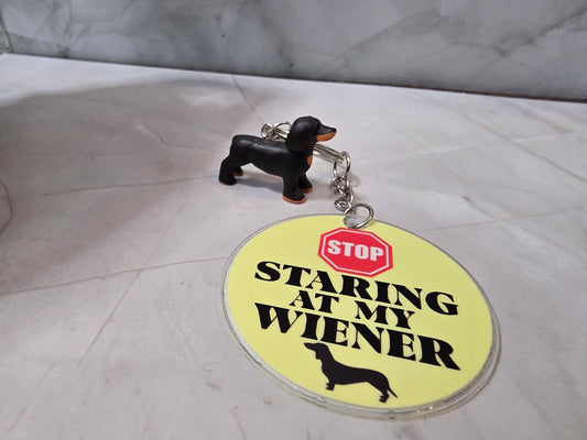 Stop Staring at my Wiener - Keyring
